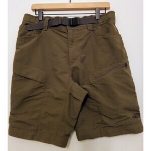 The North Face Cargo Shorts Belted Brown Outdoor Hiking Gorpcore Utility SZ M